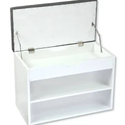 Kesper Schuhschrank mit Sitzkissen weiß Spanplatte B/H/L: ca. 30x45x60 cm