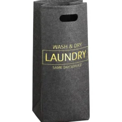 Kesper Wäschesammler schwarz Polyester B/H/L: ca. 21x68x28 cm