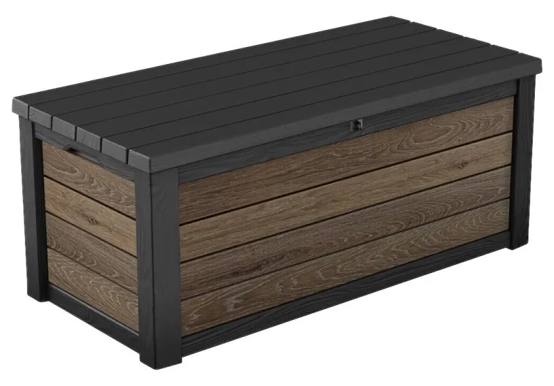 Keter Kissenbox Holzoptik Kunststoff B/H/L: ca. 72,4x64,4x155 cm