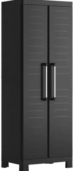 Keter Kunststoffschrank Detroit schwarz Kunststoff B/H/T: ca. 65x182x45 cm
