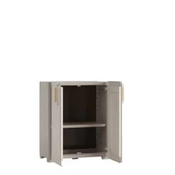 Keter Kunststoffschrank Groove beige Kunststoff B/H/T: ca. 80x98x45 cm