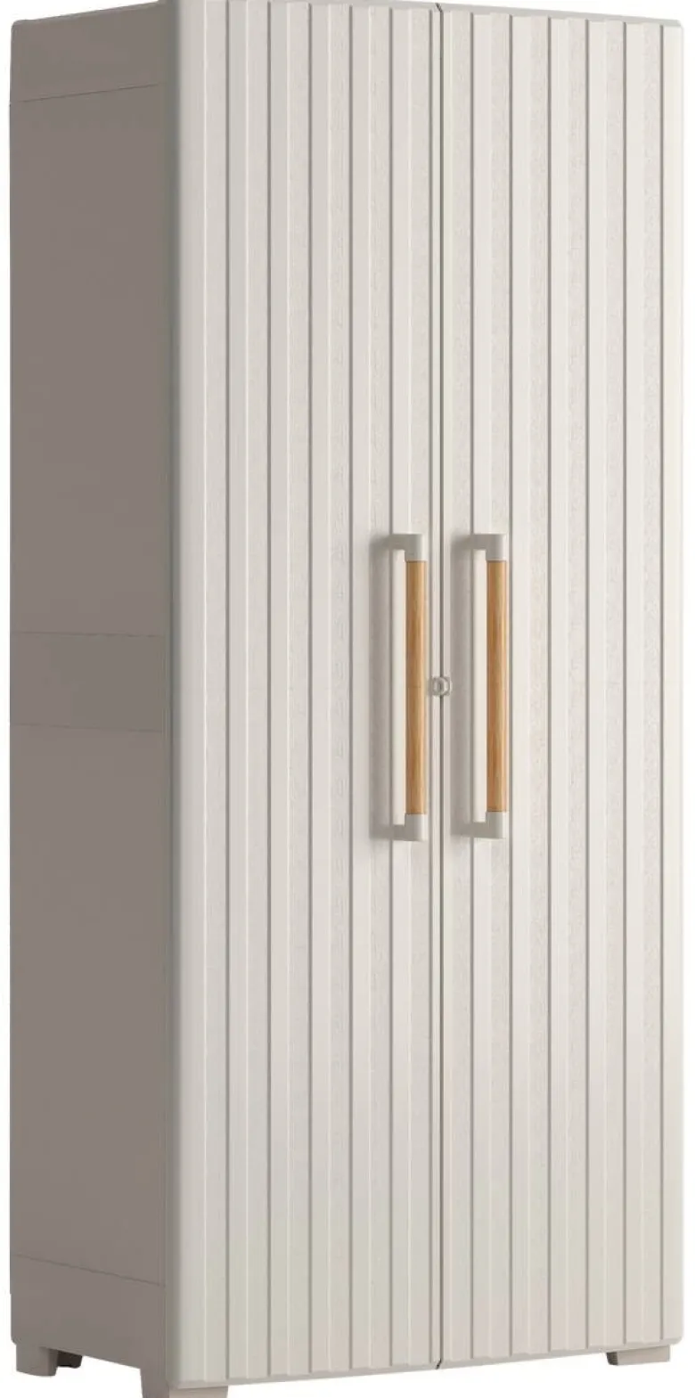 Keter Kunststoffschrank Groove beige Kunststoff B/H/T: ca. 80x180x45 cm