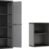 Keter Kunststoffschrank Jolly schwarz Kunststoff B/H/T: ca. 68x166x39 cm