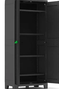 Keter Kunststoffschrank Moby grau Kunststoff B/H/T: ca. 80x182x44 cm