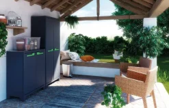 Keter Kunststoffschrank Moby grau Kunststoff B/H/T: ca. 80x100x44 cm