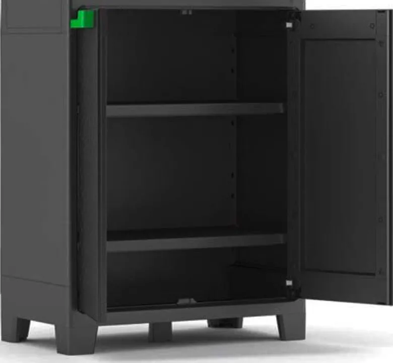 Keter Kunststoffschrank Moby grau Kunststoff B/H/T: ca. 80x100x44 cm