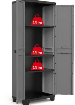 Keter Kunststoffschrank Stilo grau Kunststoff B/H/T: ca. 68x173x39 cm