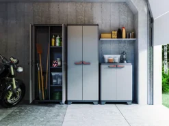 Keter Kunststoffschrank Stilo grau Kunststoff B/H/T: ca. 68x173x39 cm