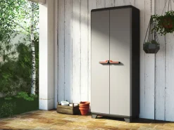 Keter Kunststoffschrank Stilo grau Kunststoff B/H/T: ca. 68x173x39 cm
