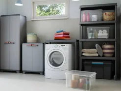 Keter Kunststoffschrank Stilo grau Kunststoff B/H/T: ca. 68x173x39 cm