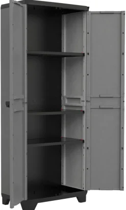 Keter Kunststoffschrank Stilo grau Kunststoff B/H/T: ca. 68x173x39 cm