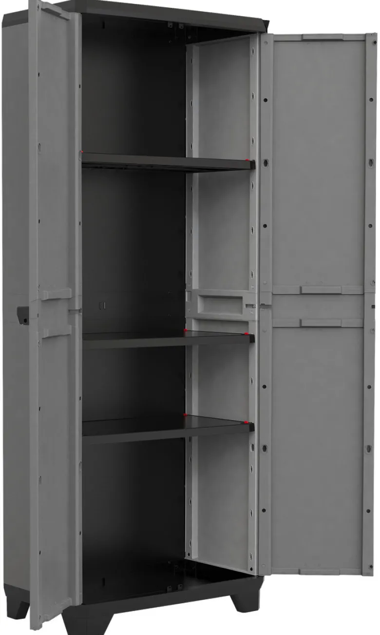 Keter Kunststoffschrank Stilo grau Kunststoff B/H/T: ca. 68x173x39 cm