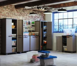 Keter Kunststoffschrank Stilo grau Kunststoff B/H/L: ca. 68x90x39 cm