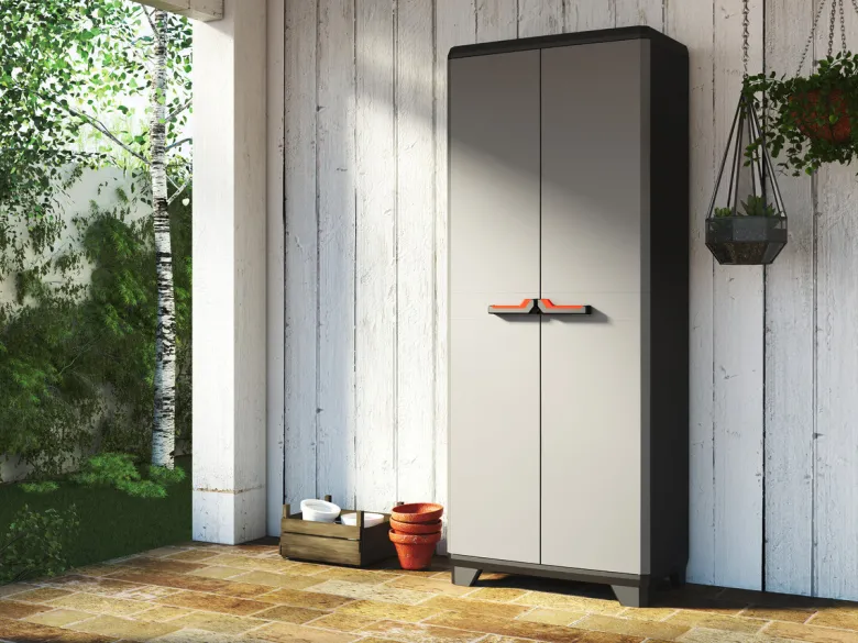 Keter Kunststoffschrank Stilo grau Kunststoff B/H/L: ca. 68x90x39 cm