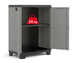 Keter Kunststoffschrank Stilo grau Kunststoff B/H/L: ca. 68x90x39 cm