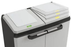 Keter Recyclingschrank Split Basic grau Kunststoff B/H/T: ca. 68x85x39 cm