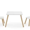 Kindermöbel-Set 3er Set Pinie Nachbildung weiß B/H/T: ca. 55x43x55 cm