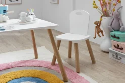 Kindermöbel-Set 3er Set Pinie Nachbildung weiß B/H/T: ca. 55x43x55 cm