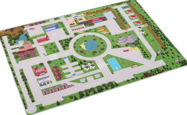 Kinderteppich Spielstraße Multi T/L: ca. 160x120 cm