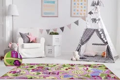 Kinderteppich Sweet Town pink B/L: ca. 95x200 cm