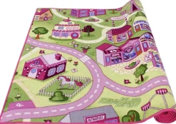 Kinderteppich Sweet Town pink B/L: ca. 95x200 cm