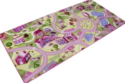 Kinderteppich Sweet Town pink B/L: ca. 95x200 cm