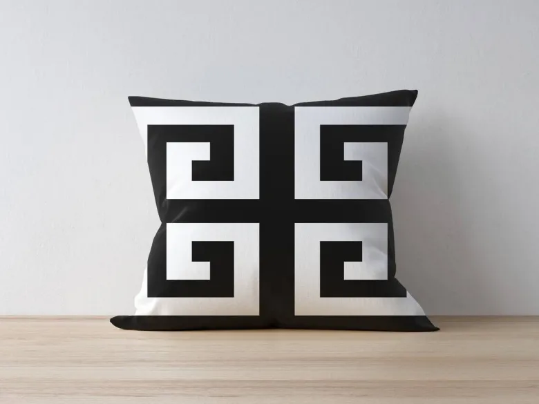 Kissenbezug schwarz Polyester B/L: ca. 43x43 cm