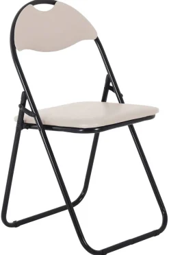 Klappstuhl Ben Cappuccino Kunstleder B/H/T: ca. 45x81x38 cm