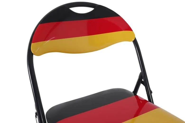 Klappstuhl Ben schwarz rot gold PVC Metall B/H/T: ca. 44,5x79,5x43 cm
