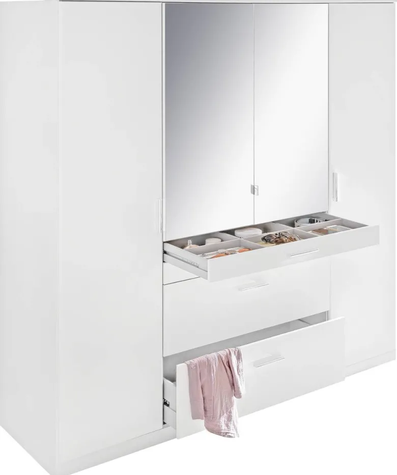 Kleiderschrank Aachen Alpinweiß B/H/T: ca. 180x198x58 cm