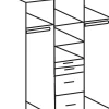 Kleiderschrank Aachen weiß B/H/T: ca. 135x199x58 cm