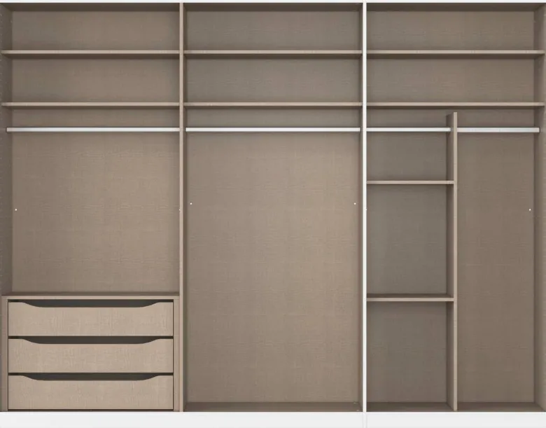 Kleiderschrank Alabama Alpinweiß B/H/T: ca. 271x210x54 cm