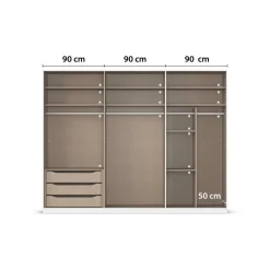 Kleiderschrank Alabama Alpinweiß B/H/T: ca. 271x210x54 cm