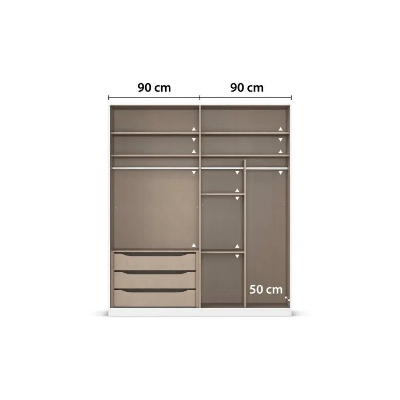 Kleiderschrank Alabama Alpinweiß B/H/T: ca. 181x210x54 cm