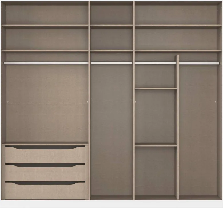 Kleiderschrank Alabama Alpinweiß B/H/T: ca. 225x210x54 cm