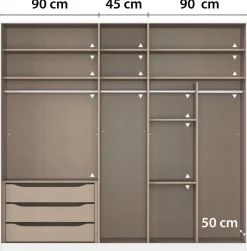 Kleiderschrank Alabama Alpinweiß B/H/T: ca. 225x210x54 cm