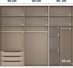 Kleiderschrank Alabama Alpinweiß B/H/T: ca. 271x229x54 cm