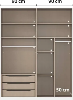 Kleiderschrank Alabama Alpinweiß B/H/T: ca. 181x229x54 cm