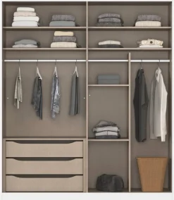 Kleiderschrank Alabama grau B/H/T: ca. 181x210x54 cm