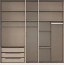 Kleiderschrank Alabama grau B/H/T: ca. 225x229x54 cm
