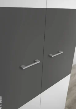 Kleiderschrank Alex weiß Graphit B/H/T: ca. 90x195x60 cm