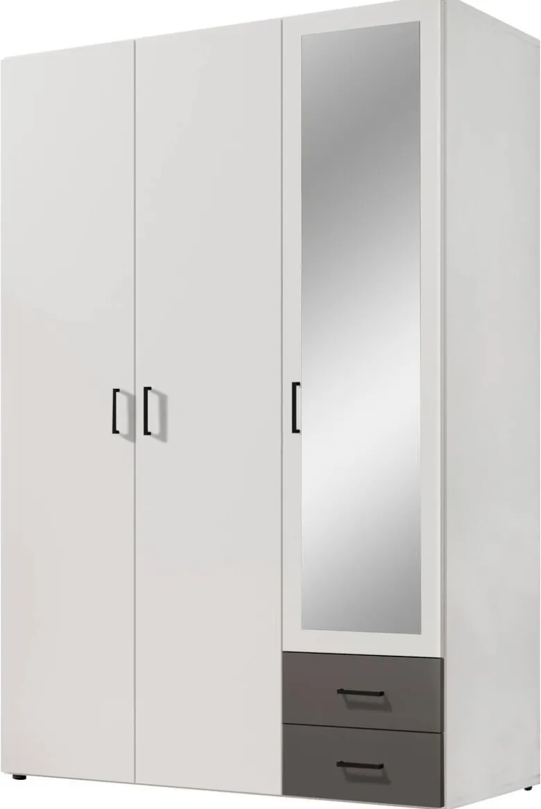 Kleiderschrank Base 3 weiß B/H/T: ca. 121x176x51 cm