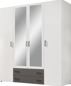 Kleiderschrank Base 4 weiß B/H/T: ca. 161x176x51 cm