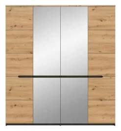 Kleiderschrank CANU basaltgrau Artisan Nachbildung B/H/T: ca. 180x198x59 cm