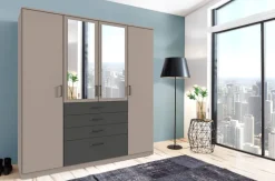 Kleiderschrank Cottbus Sahara grau B/H/T: ca. 180x199x58 cm
