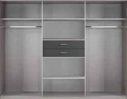 Kleiderschrank Diver weiß Graphit B/H/T: ca. 270x210x58 cm