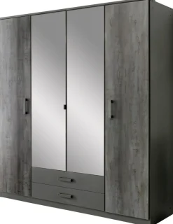 Kleiderschrank Duisburg Graphit B/H/T: ca. 180x199x58 cm