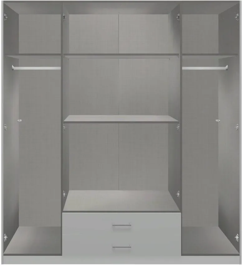 Kleiderschrank Duisburg Graphit B/H/T: ca. 180x199x58 cm
