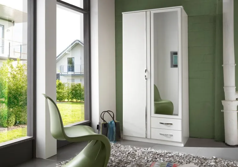 Kleiderschrank Duo Alpinweiß B/H/T: ca. 90x198x58 cm