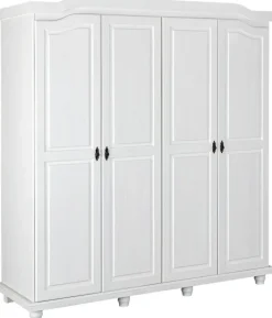 Kleiderschrank Isny weiß B/H/T: ca. 182x198x60 cm
